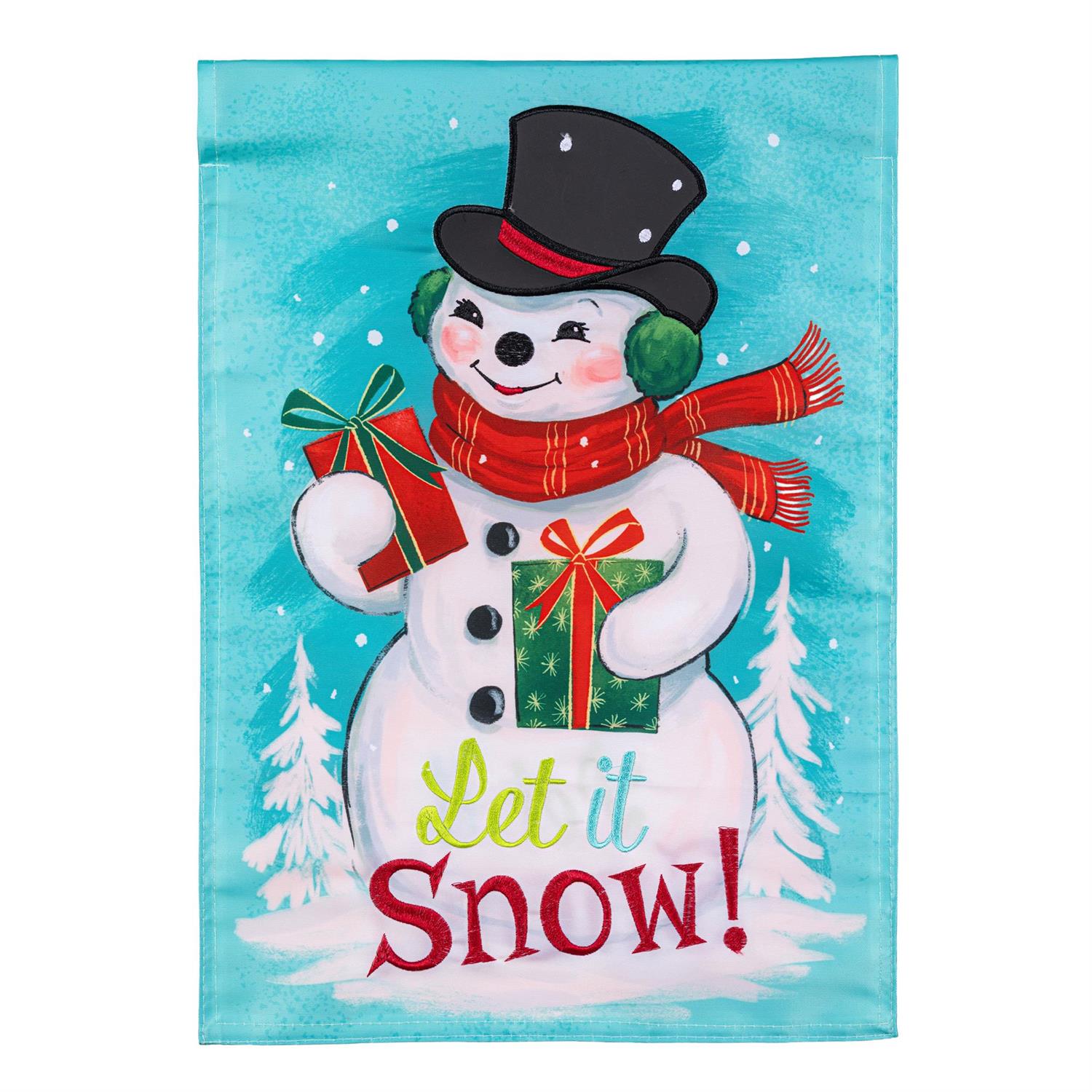Evergreen Enterprises - Flag Heartfelt Cheer Snowman