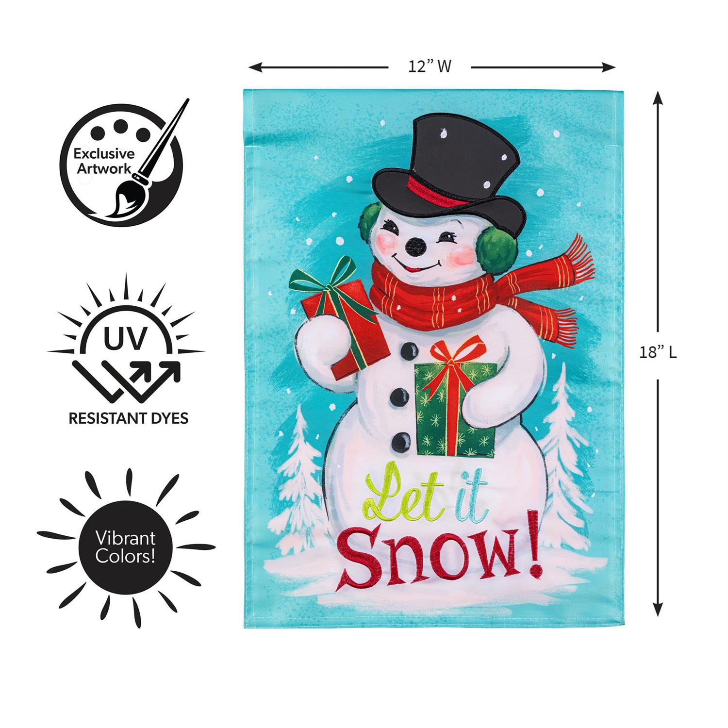 Evergreen Enterprises - Flag Heartfelt Cheer Snowman
