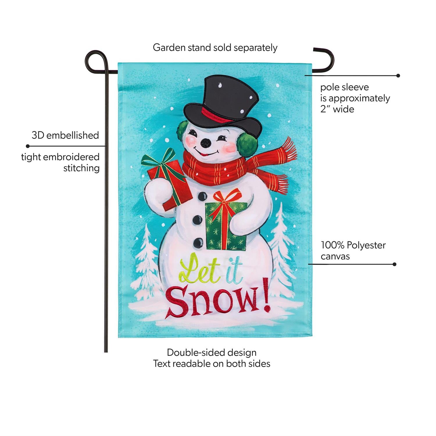 Evergreen Enterprises - Flag Heartfelt Cheer Snowman