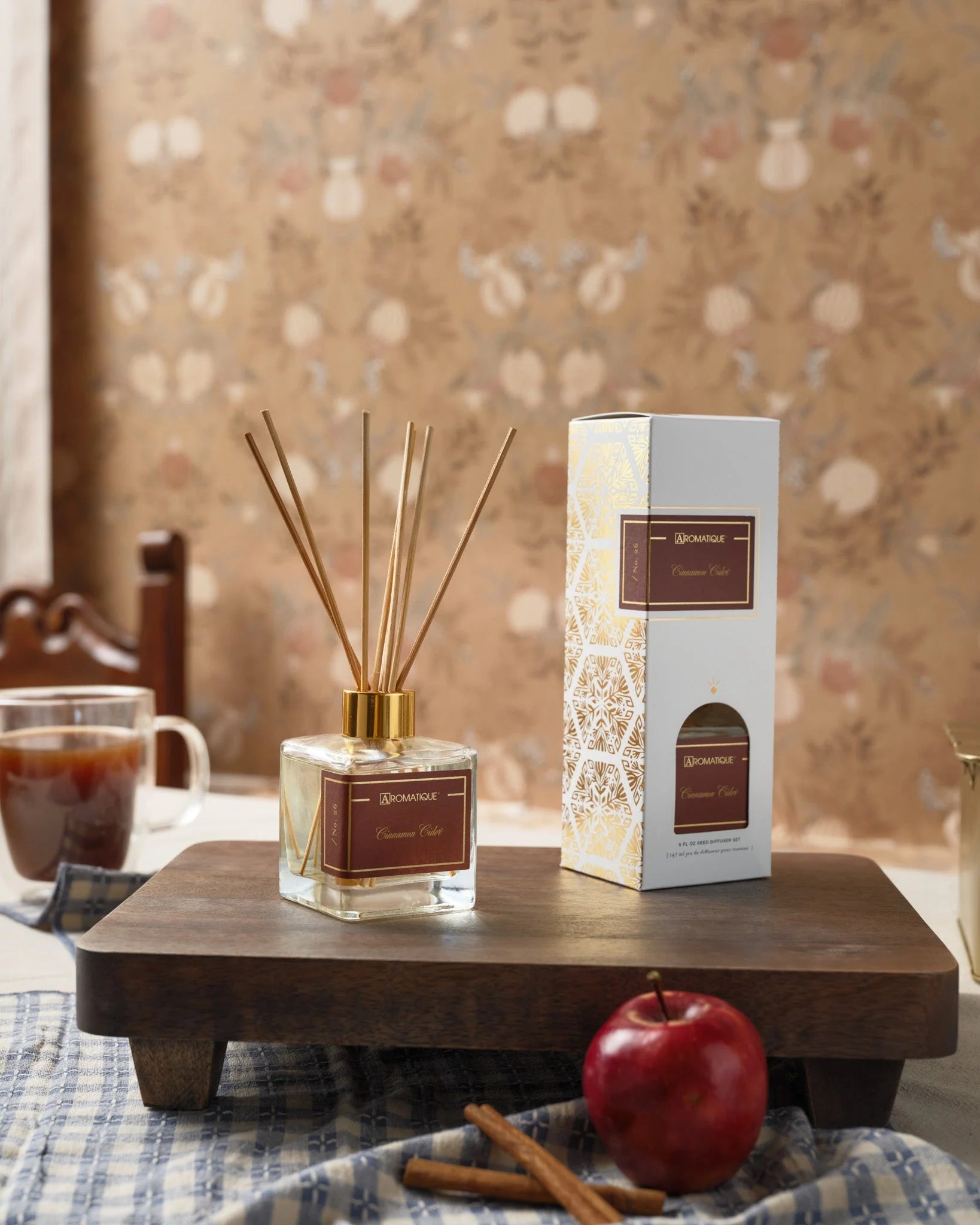 Aromatique - Reed Diffuser Square Cinnamon Cider