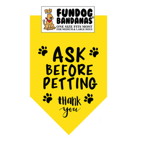 FunDog Bandanas - Dog Bandana Ask Before Petting