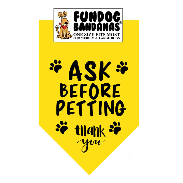 FunDog Bandanas - Dog Bandana Ask Before Petting