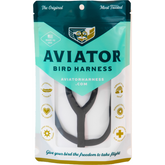 The Aviator - Bird Harness & Leash, Black