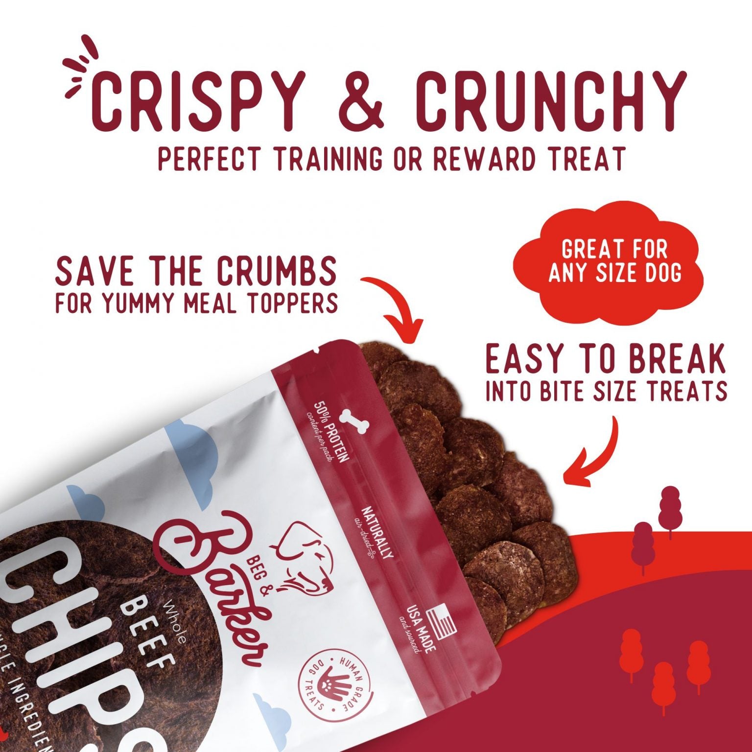 Beg & Barker - Beef Heart Chips Dog Treats