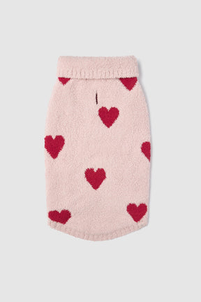 Barefoot Dreams - CozyChic Heart Print Pet Sweater