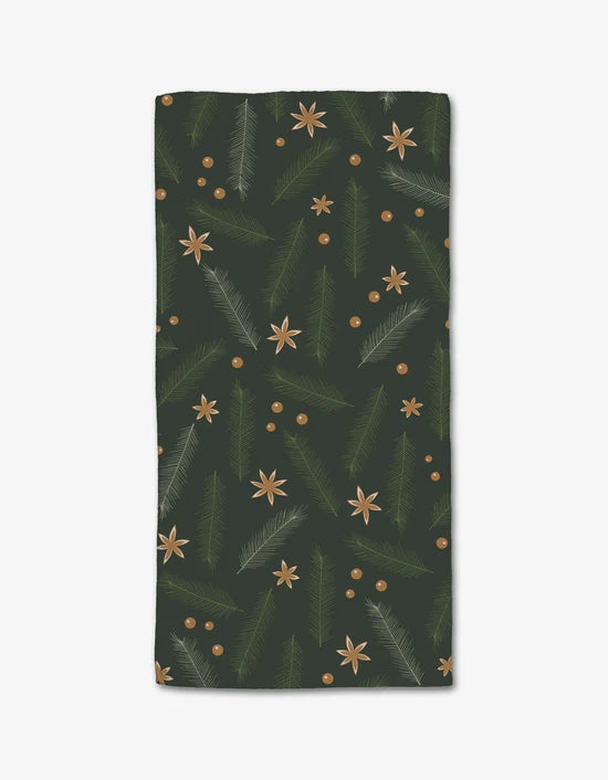 Geometry - Bar Towel Gold and Pine