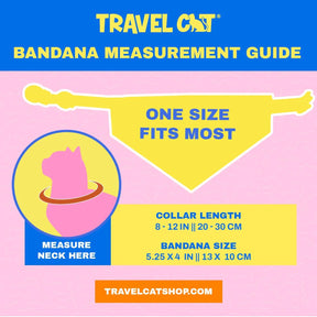 Travel Cat - The Groovy Cat Bandana & Cat Collar