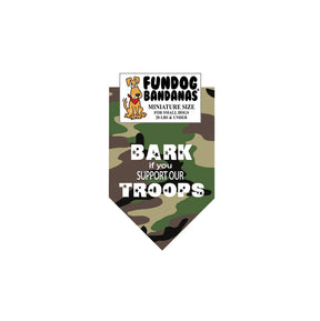 FunDog Bandanas - Dog Bandana BARK if you Support our Troops