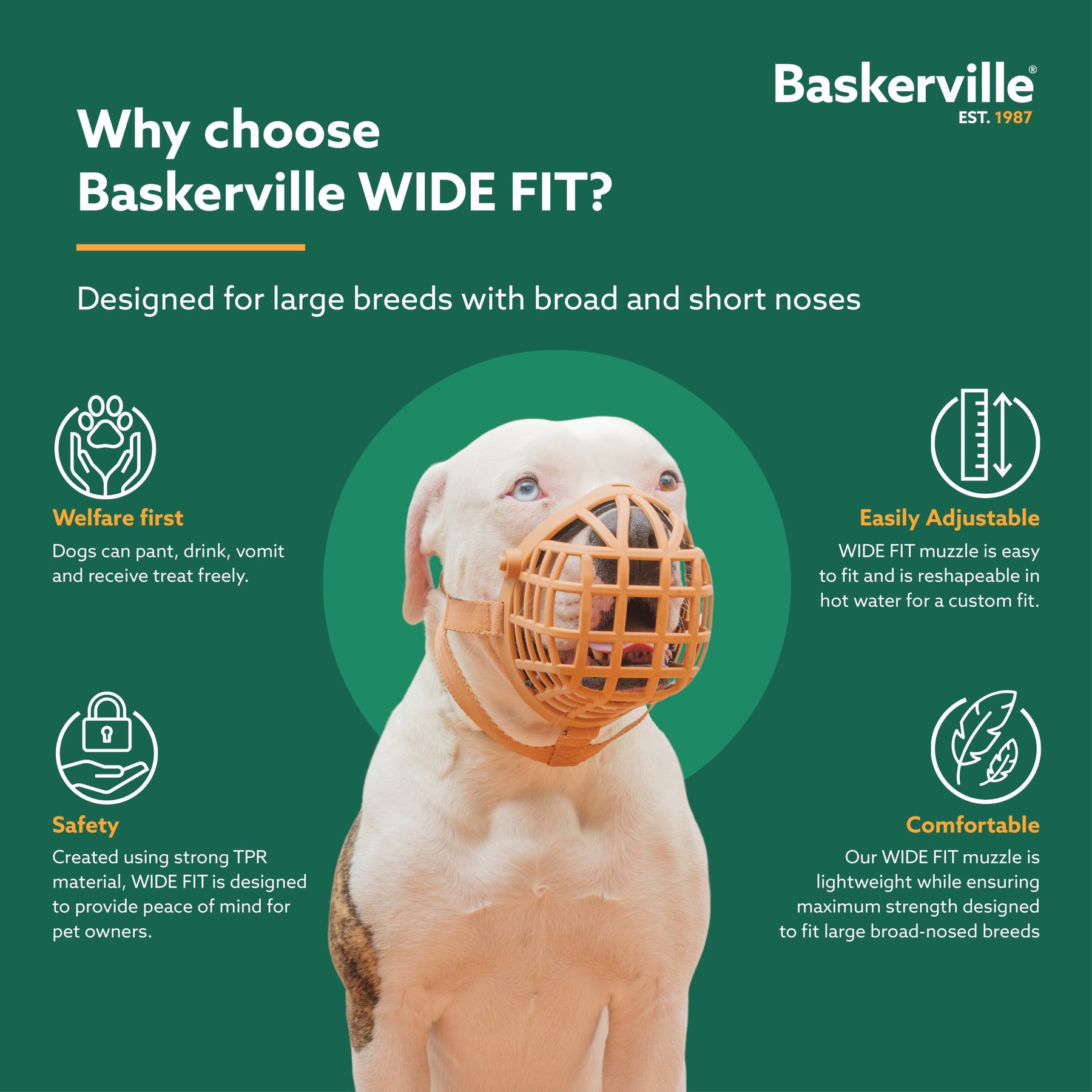Company Of Animals - Muzzle Baskerville Wide Fit