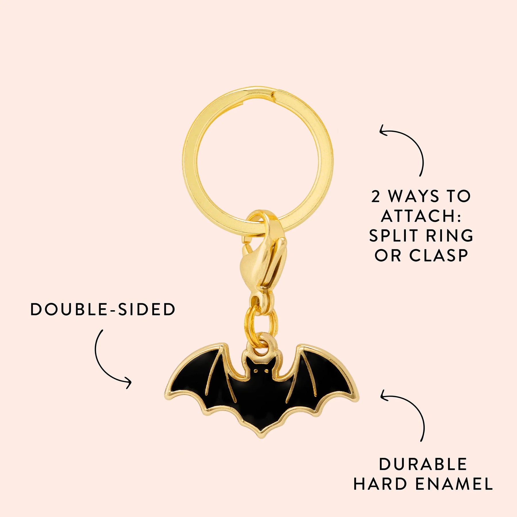 The Foggy Dog - Dog Charm Two Sided For Collar Bat