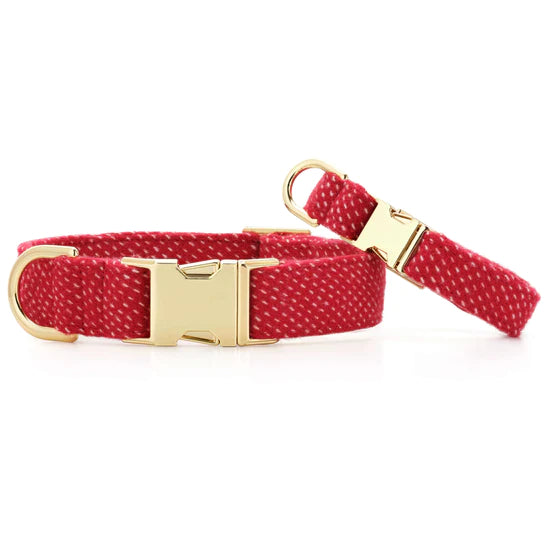 Foggy Dog - Dog Collar Berry Stitch Flannel