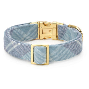 Dog Collar Blue Frost Plaid