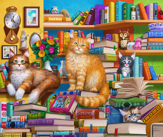 Allied Products-Springbok - Bookshop Cats Puzzle