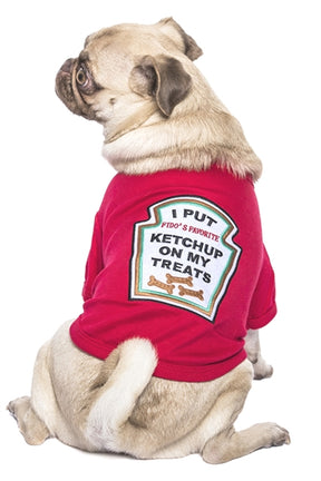 Dog T-Shirt Ketchup Licker