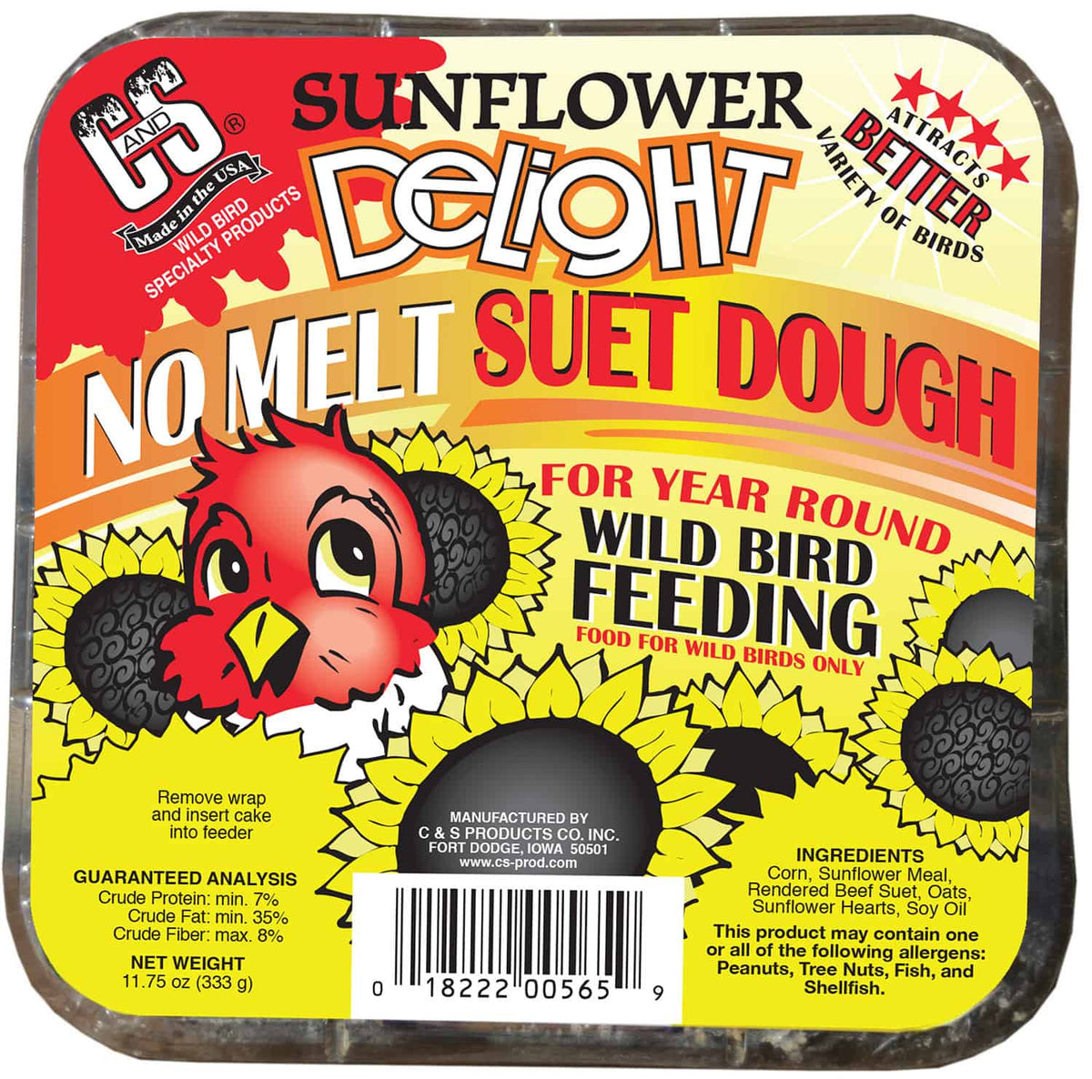 Sunflower Delight Suet No Melt