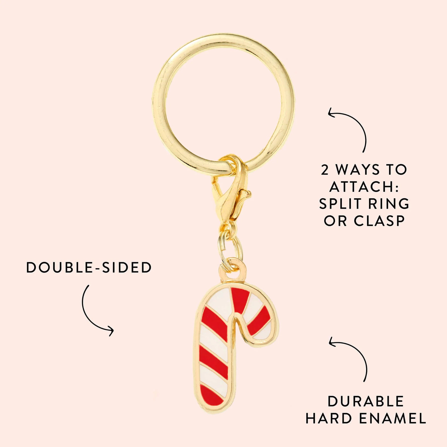 The Foggy Dog - Collar Charm Candy Cane