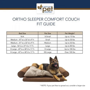 Carolina Pet - Orthopedic Sleeper Comfort Couch Dog Bed