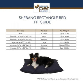 Carolina Pet - Solid Indoor/Outdoor Pillow Rectangle Dog Bed Tan
