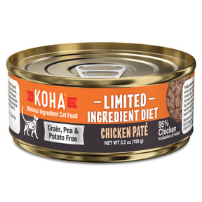 KOHA - Limited Ingredient Diet - All Breeds, Adult Cat Chicken Paté Recipe Canned Cat Food