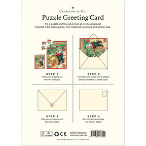 Cavallini Papers & Co - Card With 60 Piece Puzzle Christmas