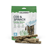 Icelandic+ Combo Sticks Cod & Spinach Pure Fish Treats For Dogs