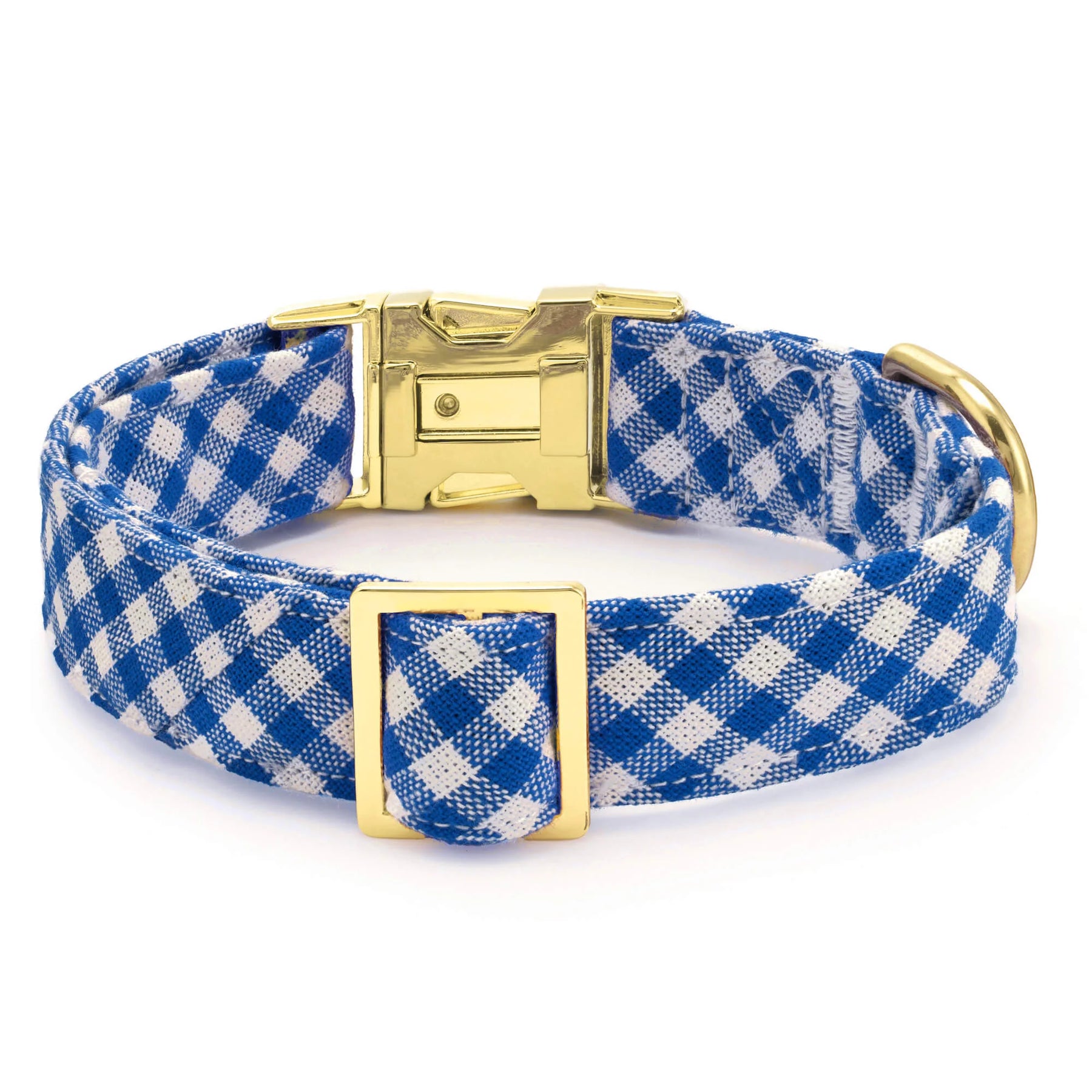 Dog Collar Lake Blue Gingham