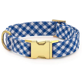 Dog Collar Lake Blue Gingham