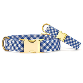 Dog Collar Lake Blue Gingham