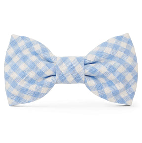 Dog Bow Tie Sky Blue Gingham