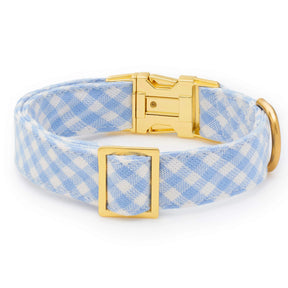 Dog Collar Sky Blue Gingham