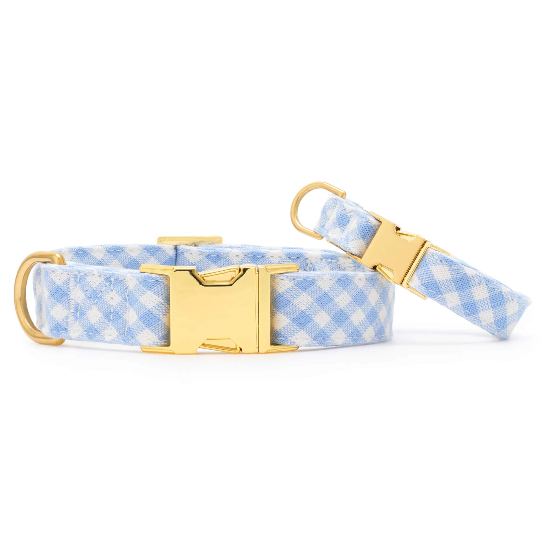 Dog Collar Sky Blue Gingham