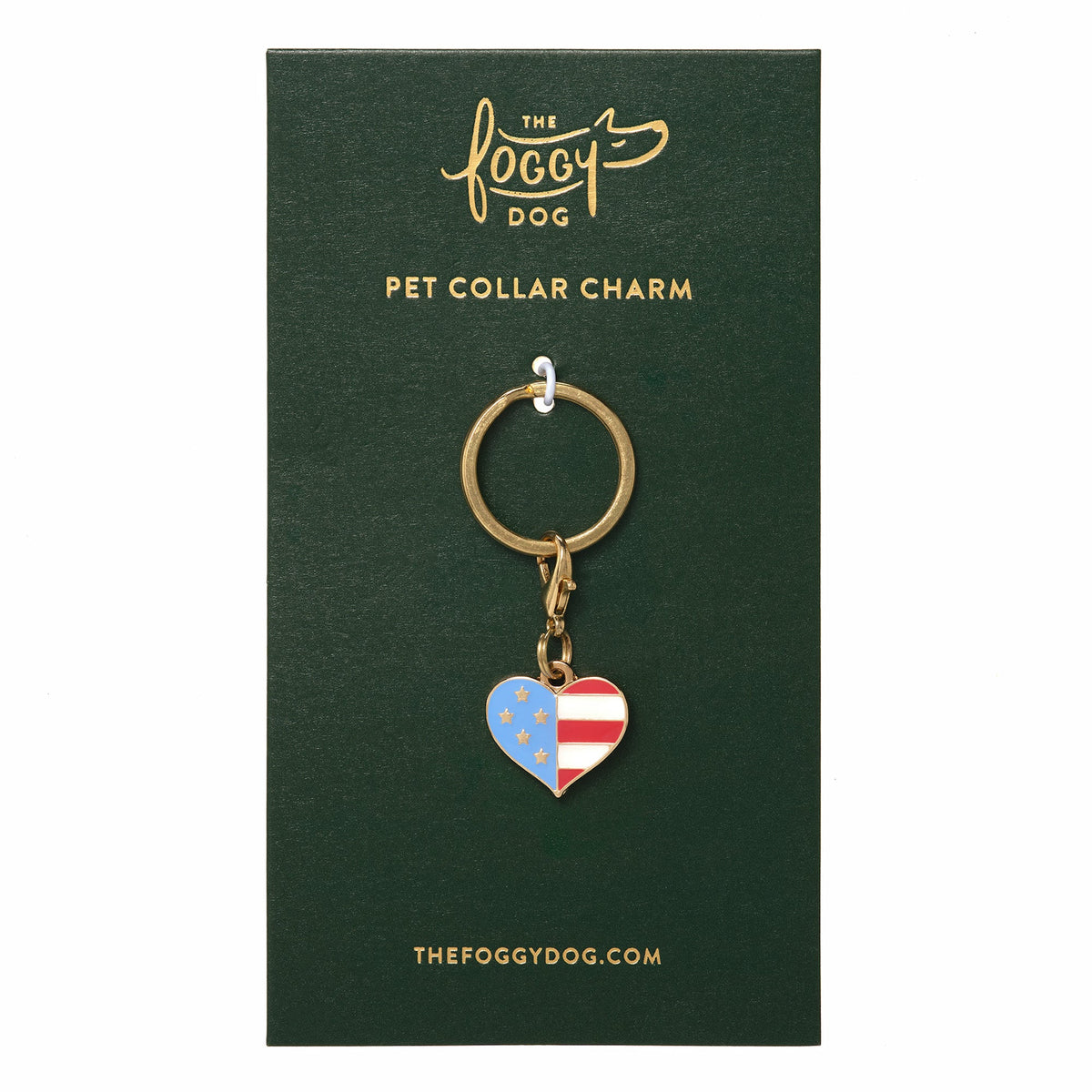 The Foggy Dog - Collar Charm I Heart America Summer