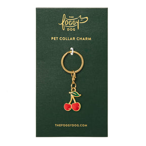 The Foggy Dog - Dog Charm Two Sided For Collar Cherries