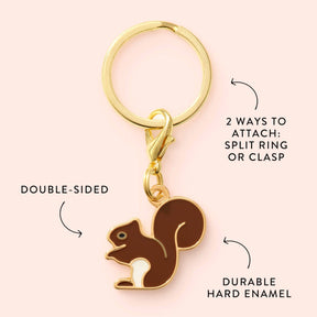 The Foggy Dog - Dog Charm Two Sided for Collar Brown Squirrel