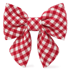 The Foggy Dog - Lady Dog Bow Red Gingham