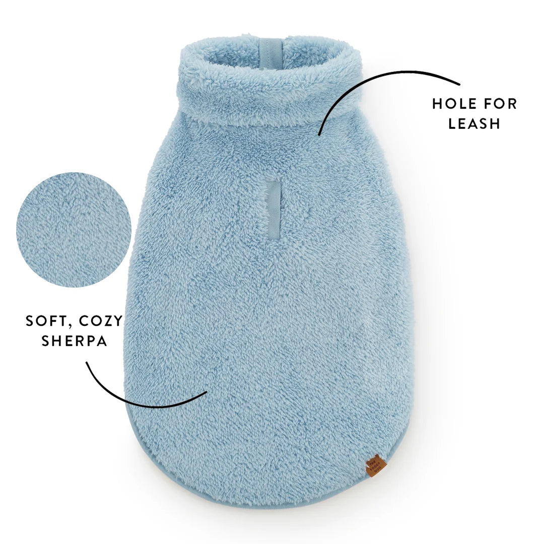 The Foggy Dog - Dog Jacket Cornflower Blue Quarter-Zip