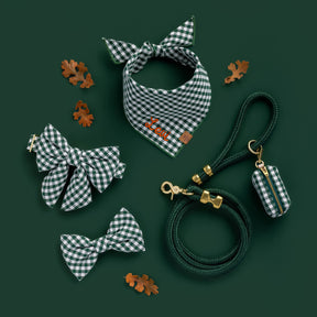 Waste Bag Dispenser - Evergreen Gingham