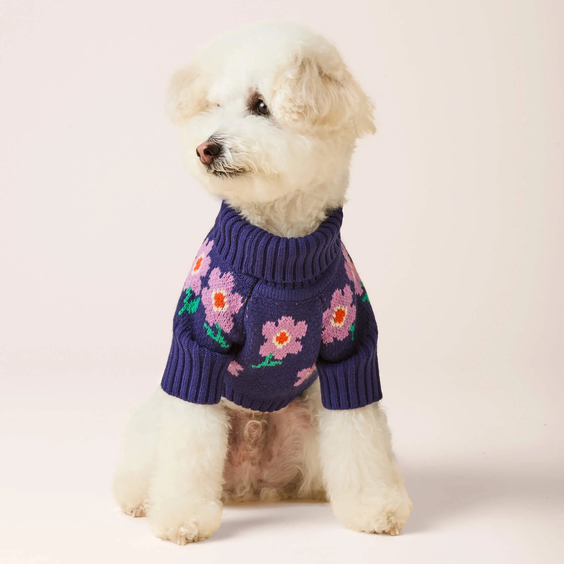 Foggy Dog - Dog Sweater Purple Posies - Southern Agriculture 