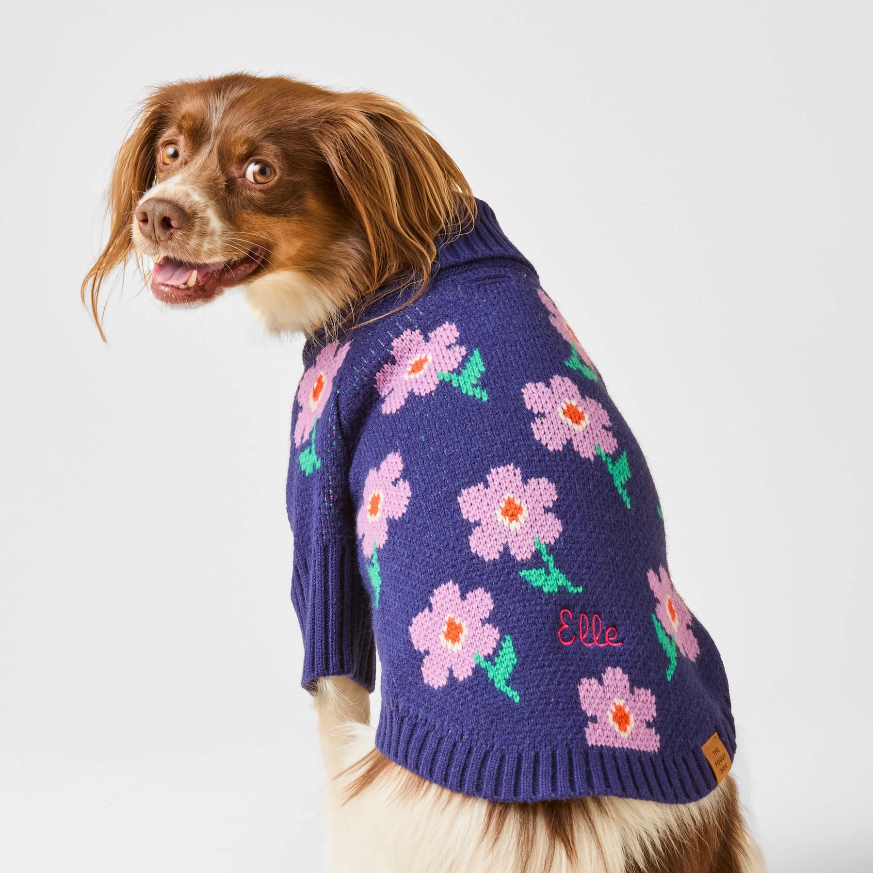 Foggy Dog - Dog Sweater Purple Posies - Southern Agriculture 