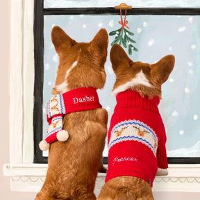 Foggy Dog - Dog Holiday Scarf Reindeer - Southern Agriculture 