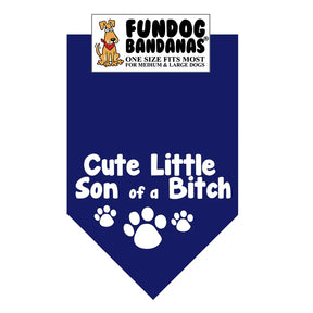 FunDog Bandanas - Dog Bandana Cute Little Son of a Bitch