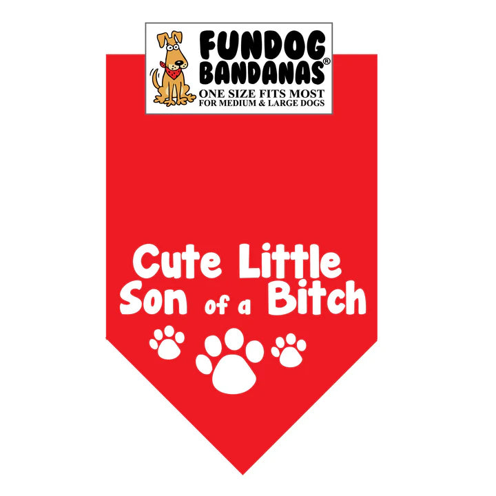FunDog Bandanas - Dog Bandana Cute Little Son of a Bitch