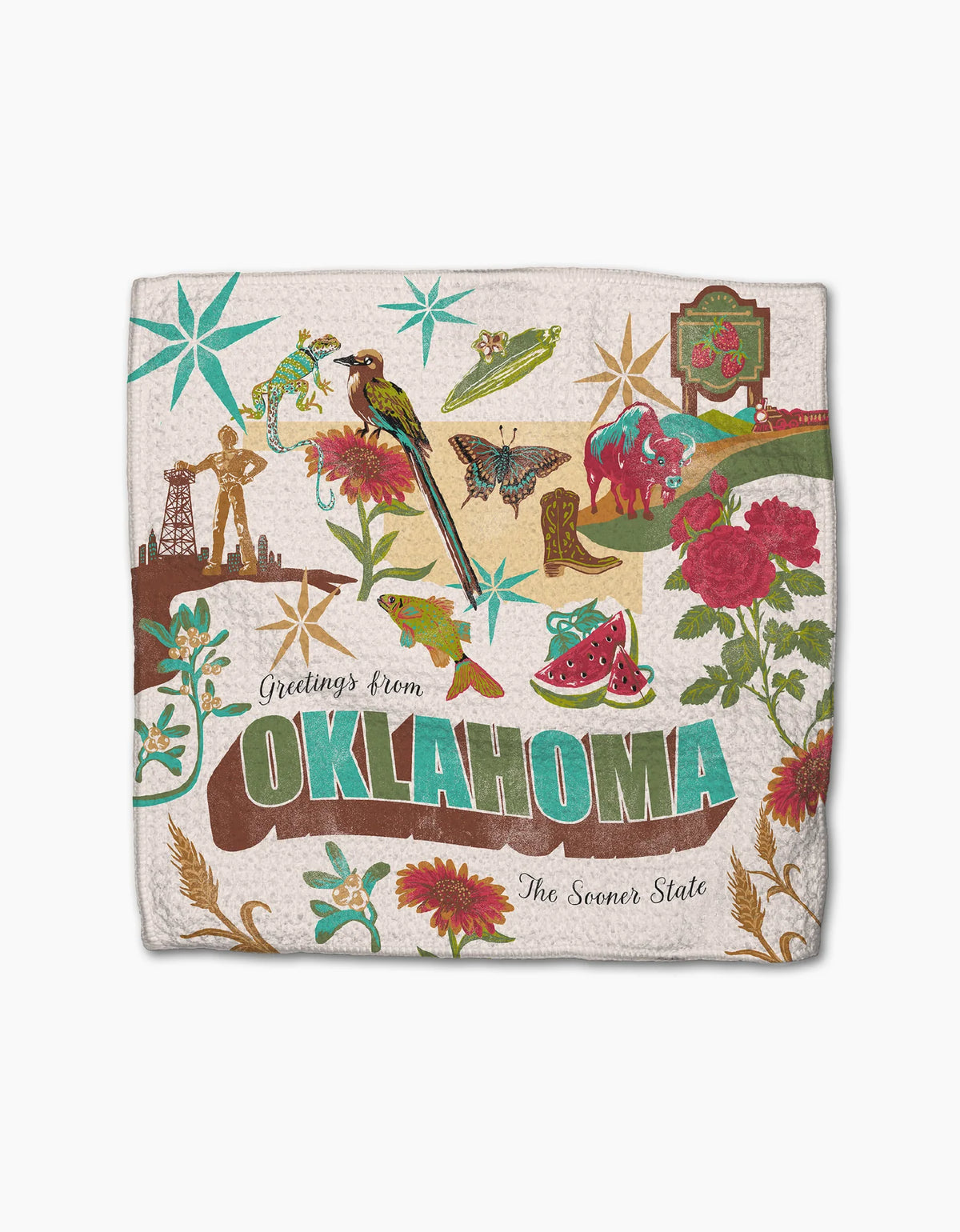 Geometry - Dishcloth Set Greetings From Oklahoma
