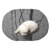 Dharma Dog Karma Cat - Pet Mat River Stone Wool Light Grey