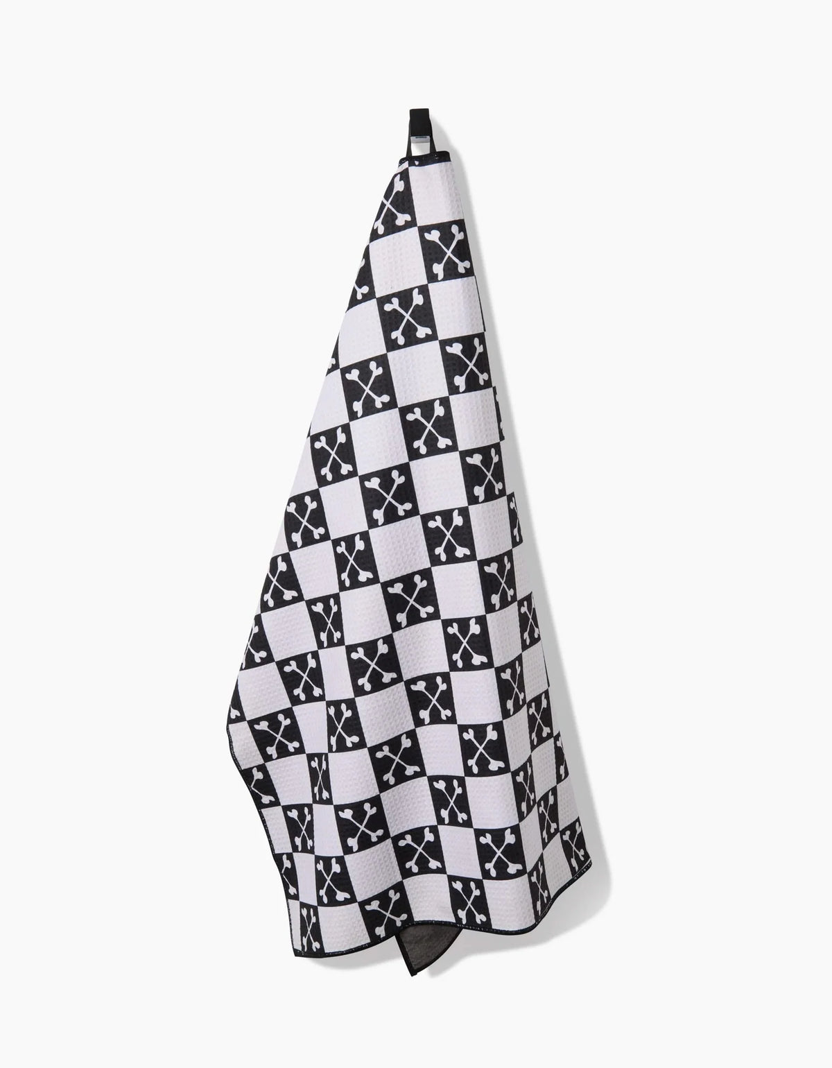 Geometry - Dog Towel Boneyard Black Checkerboard
