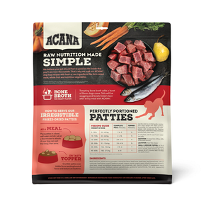 Champion Petfoods, Acana - All Dog Breeds, All Life Stages Freeze-Dried Patties, Farm-Raised Beef Recipe