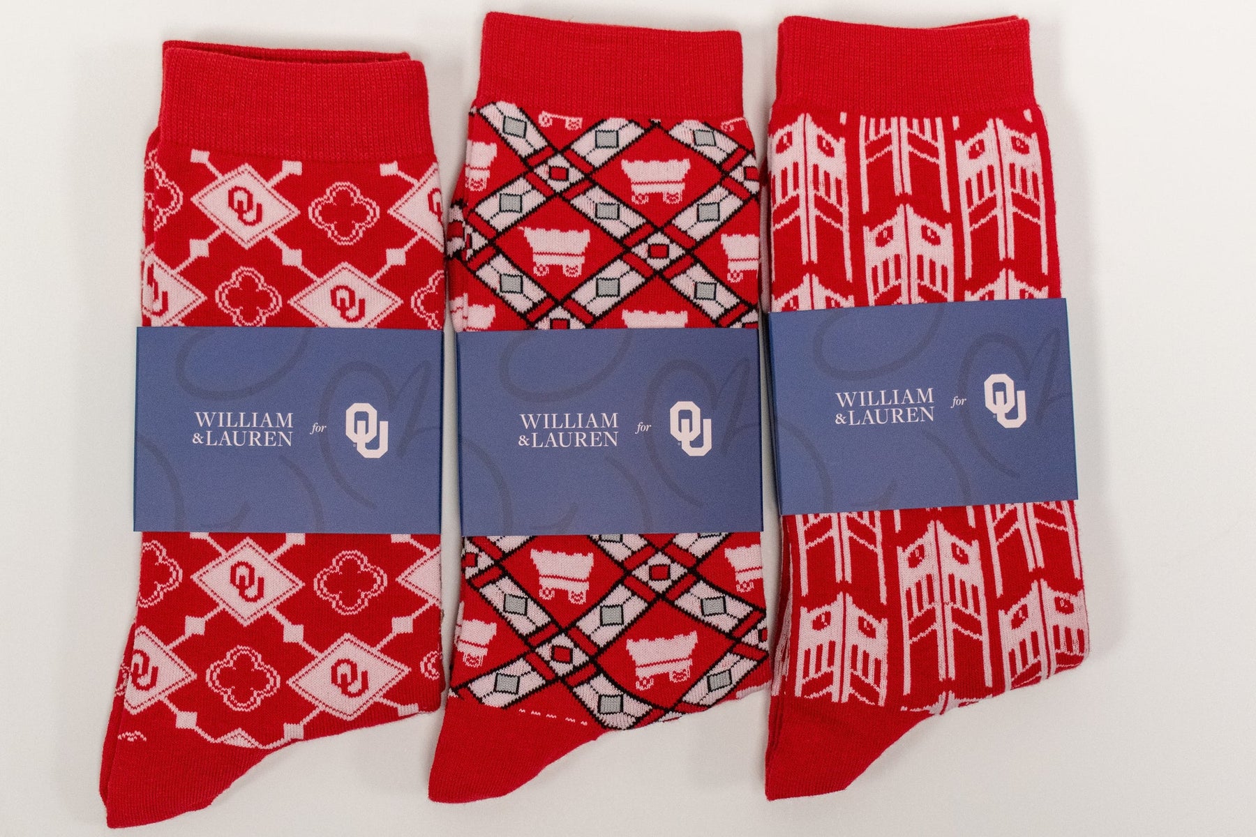 William & Lauren - Socks OU Stain Glass