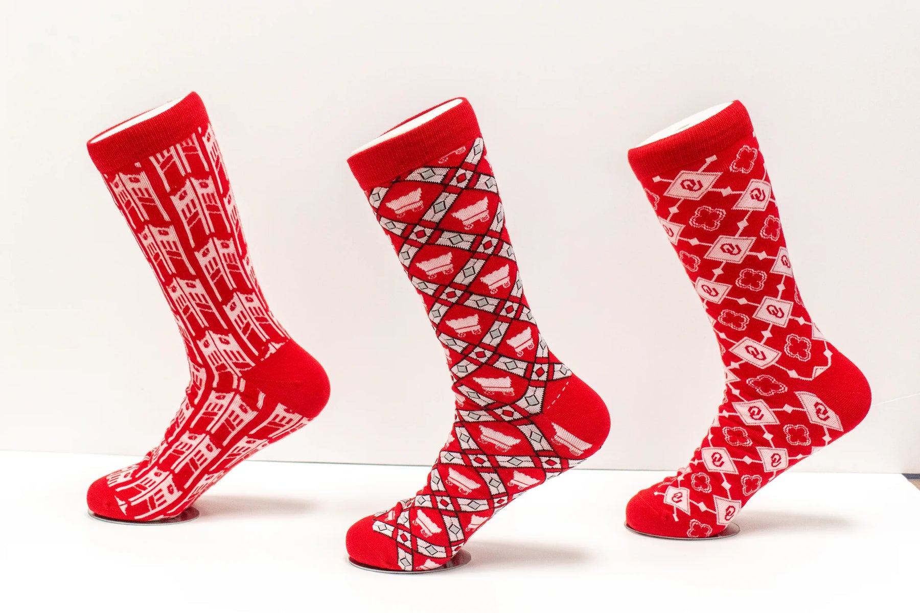 William & Lauren - Socks OU Stain Glass