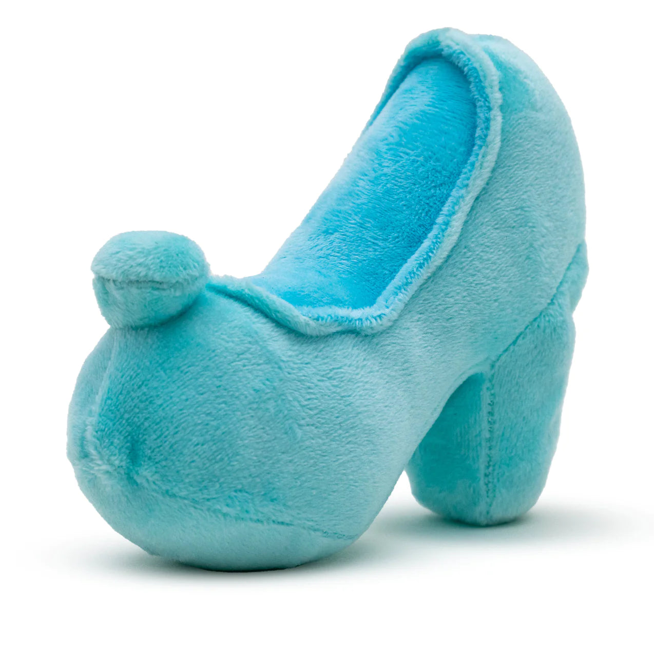 Buckle Down - Dog Toy Plush Squeaker Cinder-ella Slipper Replica Light Blue