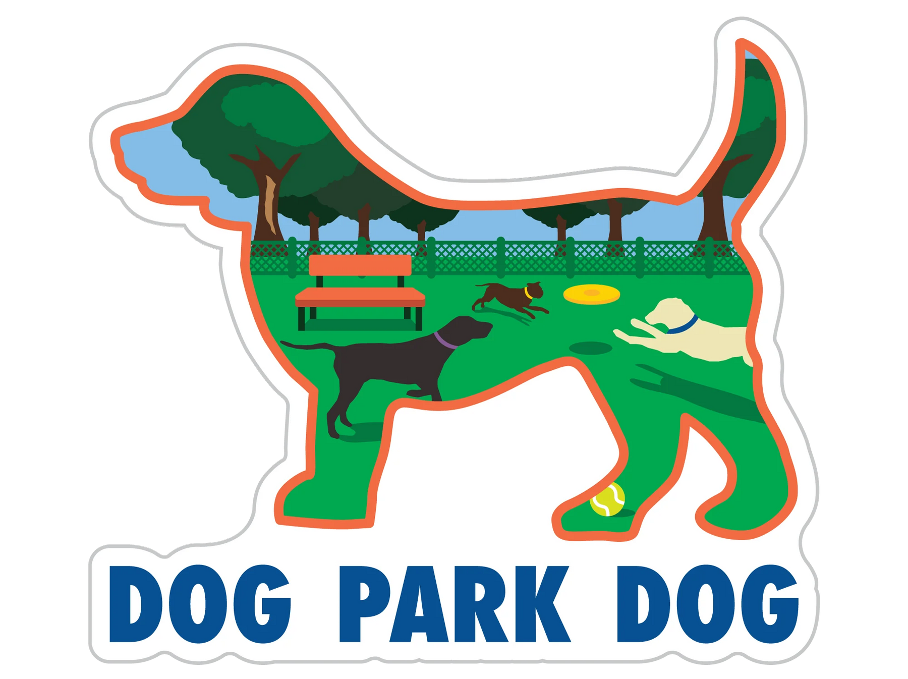 Decal Dog Park Dog